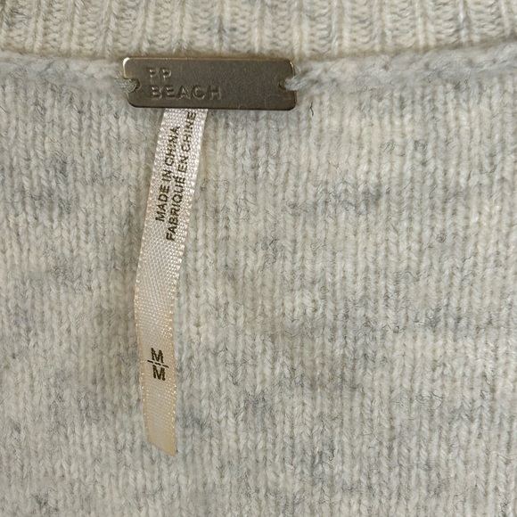 Free People FP Beach Merino Wool Color Block Scoopneck Sweater Size Medium - Picture 2 of 9